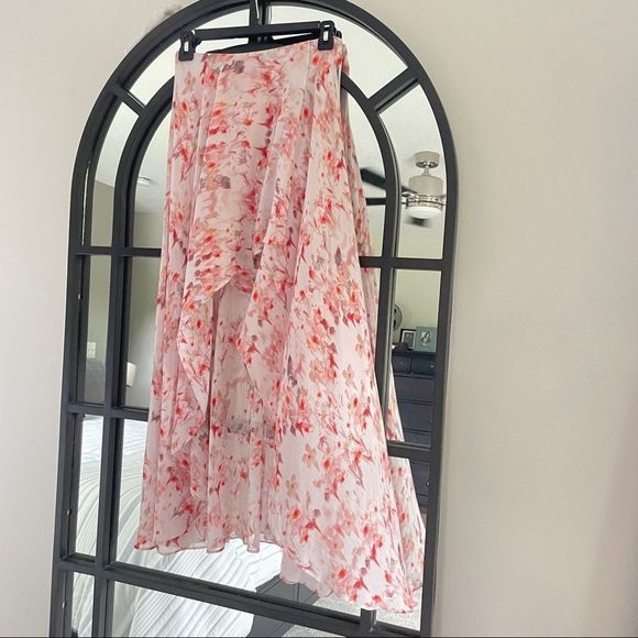 Allsaints Slvina Momo Handkerchief Skirt. Floral High Low Wrap look NWT US 0 - Picture 6 of 14